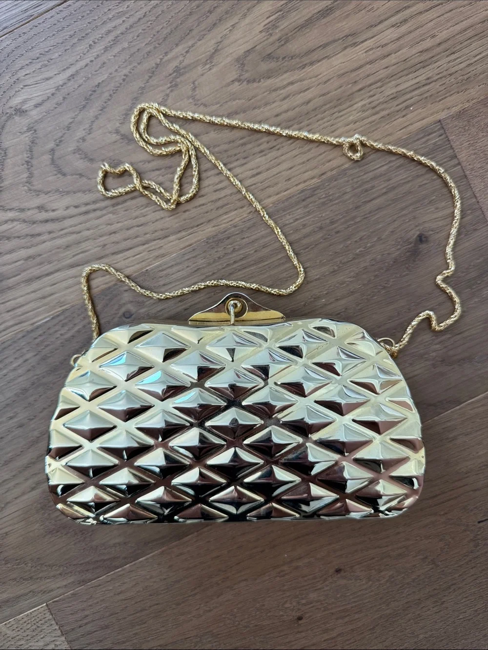 Gold Metallic Clutch Bag